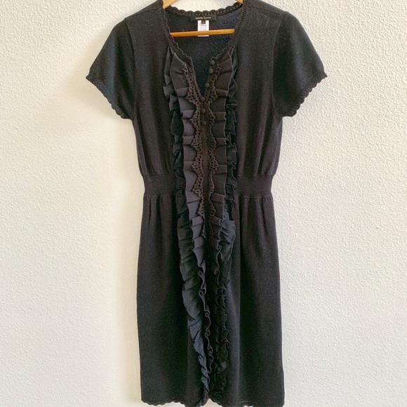 Nanette Lepore Knitted Ruffle Dress Sz S - Picture 1 of 7